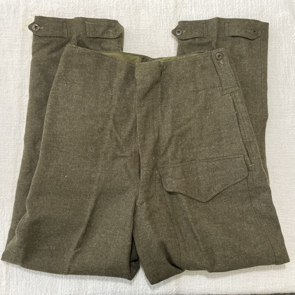 1952 us army MARINE maritime pants Women's 6  5 Ft 5"  wool MILITARY korean wwii